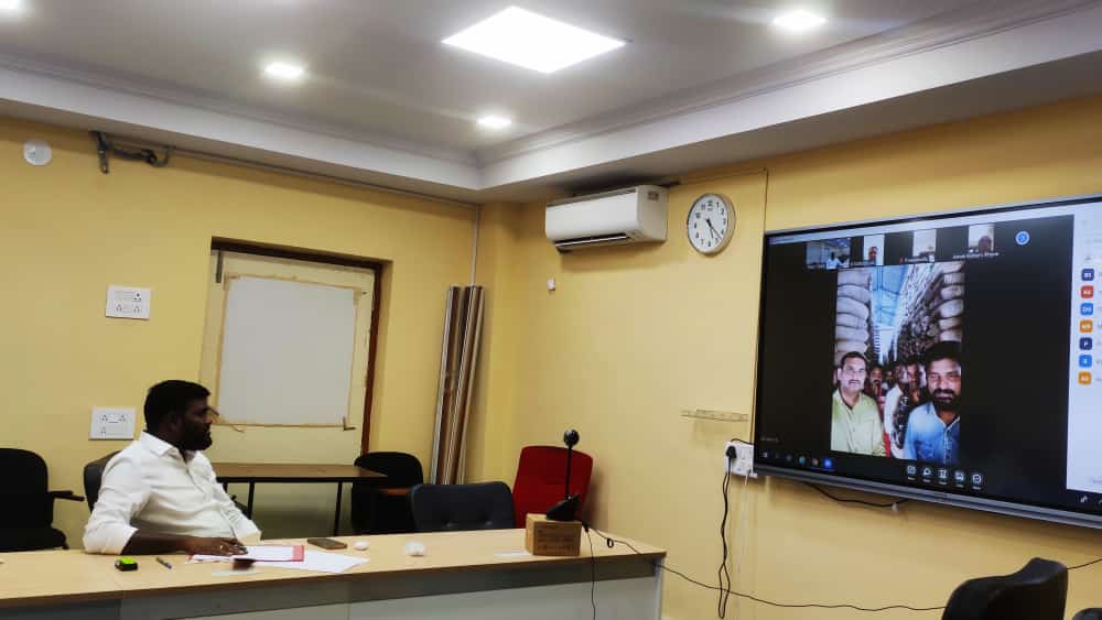 Video Conference by Hon’ble Chairman, TSWC with Nalgonda region Warehouse Managers and staff 