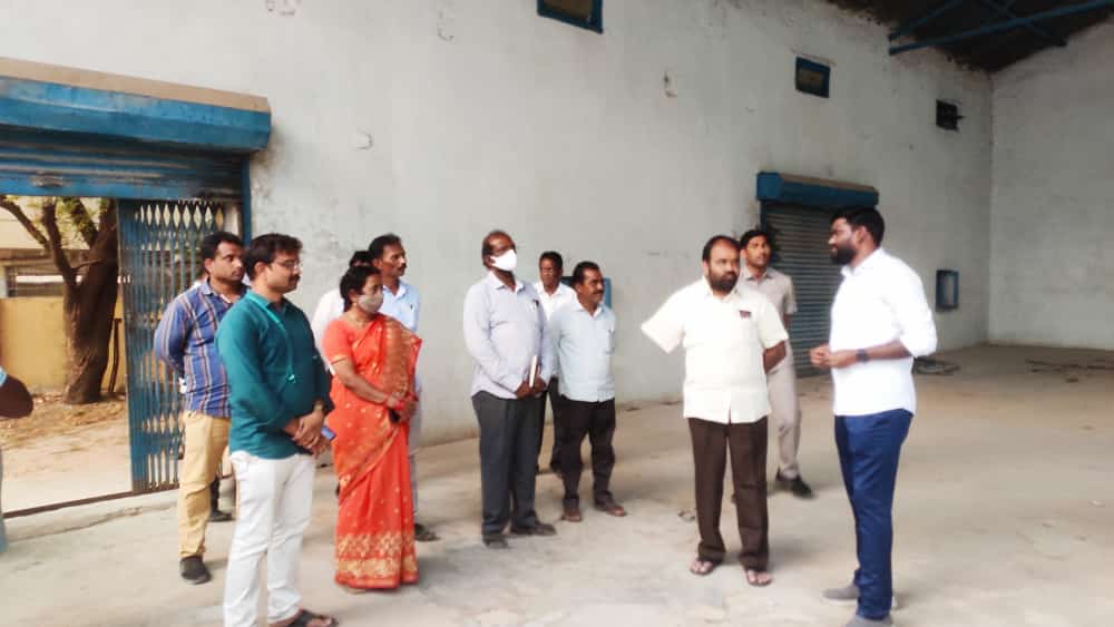 Inspected the old Godown  in Nalgonda district by Hon’ble Chairman,TSWC along with Sri Kancharla Bhu